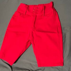 Vibrant Red Bermuda Shorts